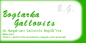 boglarka gallovits business card